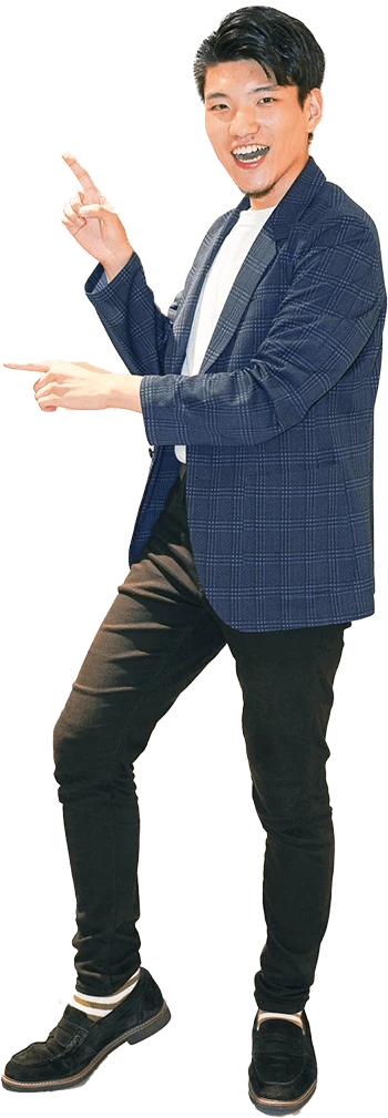 KOTOMEETメンバーが指差しポーズをとっている
